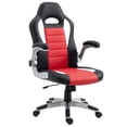 thumbnail image 1 of HOMCOM Racing Gaming Chair PU Leather Computer Chair with Flip Up Armrest, 1 of 10