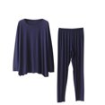 thumbnail image 1 of Timegard Ensembles de Pyjamas pour Femmes 2 Pcs Haut à Manches Longues à Col Rond et Pantalon Tenues de Pjs d'Automne Confortables et Douces, 1 of 6