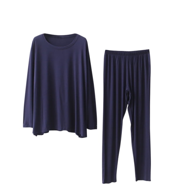 Timegard Ensembles de Pyjamas pour Femmes 2 Pcs Haut à Manches Longues à Col Rond et Pantalon Tenues de Pjs d'Automne Confortables et Douces