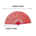 thumbnail image 1 of Btomtd 33cm Golden Glitter Solid Color Fan Martial Arts And Dance Props, Red, 1 of 3