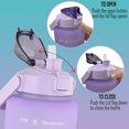 thumbnail image 3 of 64 OZ/Half Gallon Water Bottle Jug, Motivational Time Marker Straw, 3 of 7