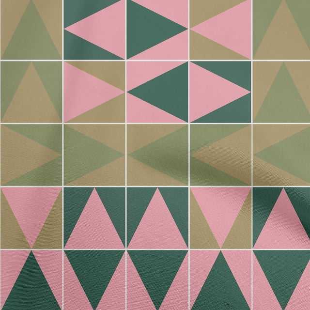 oneOone Polyester Spandex Light Pink Fabric Geometric Fabric For Sewing Printed Craft Fabric By The Yard 56 Inch Wide
