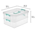 thumbnail image 4 of Sterilite Convenient Home Boîte de Rangement Empilable à 2 Niveaux, Transparente (Lot de 12), 4 of 6