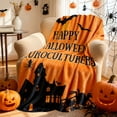 thumbnail image 3 of Fall Throw Blanket Spooky Halloween Digital Print Flannel Blanket AllSeason Sofa Throw Halloween Throw Blankets, 3 of 6