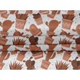 thumbnail image 5 of oneOone Tissu Velours Rouille Marron Cactus Projets de Couture Tissu Imprimé au Mètre 58 Pouces de Large, 5 of 5
