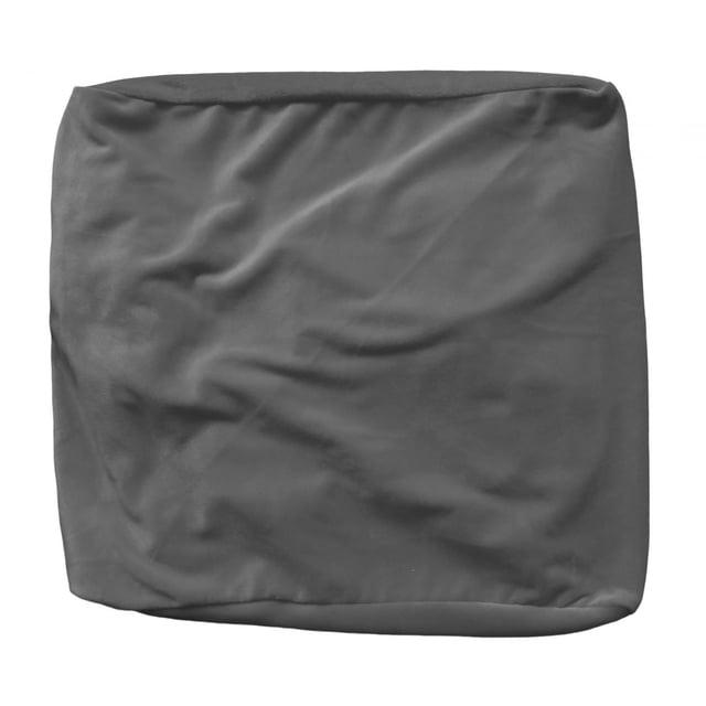 Housse d'Ottoman Carrée en Velours Extensible à Bas Élastique pour Salon Lavable Gris Foncé