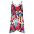 thumbnail image 4 of Birdeem Robe Courte d'Été Aguichant et Décontractée pour Femme à Bretelles, Motif Floral, avec Poches, 4 of 8