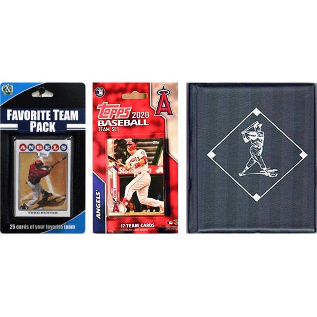 C&I Collectables 2020ANGELSTSC MLB Los Angeles Angels Licensed 2020 Topps Team Set & Favorite Player Trading Cards Plus Storage Album