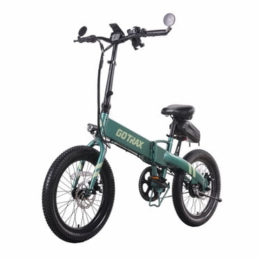 GOTRAX F1V2 Electric Bike for Adults, 350W Motor/20" Tire/48V 10.4Ah Battery/64km/32kph, 264lbs Load Folding E-Bike, Green