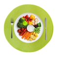 thumbnail image 1 of Djiypn Braided Round Placemats Set of 8, Woven Washable Non-Slip Table Mats for Kitchen Dining, 15 Inch, Heat Resistant - Natural Fabric Indoor Outdoor Place Mats(Fruit Green), 1 of 8