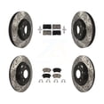 thumbnail image 1 of Transit Auto Front Rear Coated Drilled Slotted Disc Brake Rotors and Ceramic Pads Kit for Car Audi Q5 KDC-100660, 1 of 11