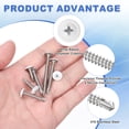 thumbnail image 4 of Uxcell 30 Pcs Vis Autotaraudeuses Blanches M4.2x19mm pour Métal, Argent, 4 of 6