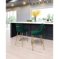 thumbnail image 2 of Zuo Modern Madelaine Counter Chair, Green and Gold (Set of 1), 2 of 13