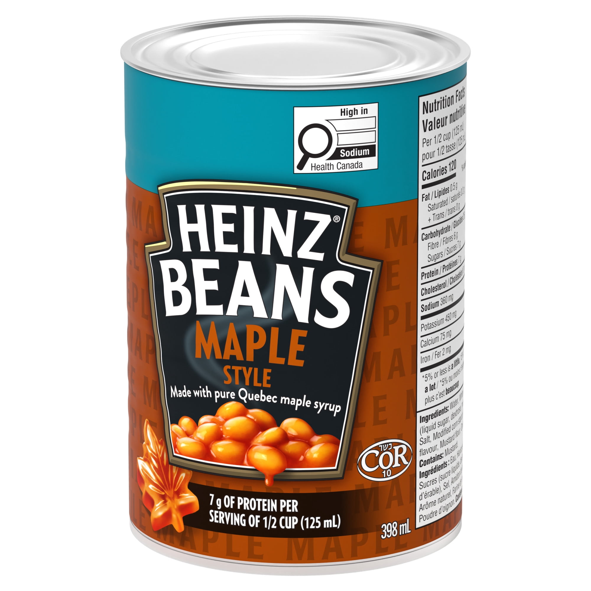 Heinz Maple Style Beans with Pure Quebec Maple Syrup, 398 mL Can