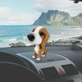 thumbnail image 1 of Resin Bobble Head Car Ornament – Spring-Shaking Dashboard Decor for Cars/Trucks, Multi-Color Self-Cleaning Auto Accessories ,4.3in Brown, 1 of 8