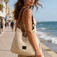 thumbnail image 4 of Woven Openwork Knitted Beach Handbag For Women Large Capacity Sports Bag With Adjustable Shoulder And Underarm Carrying Straps, 4 of 6