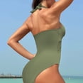 thumbnail image 4 of KIHOUT Maillot de Bain une Pièce pour Femmes Mode Printemps Couleur Unie Bikini en Maille, 4 of 5