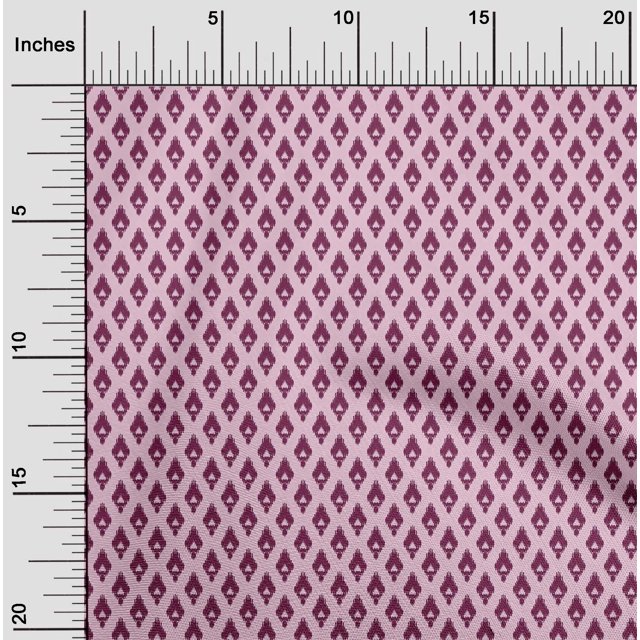 oneOone Silk Tabby Fabric Argyle Style Ikat Print Fabric BTY 42 Inch Wide