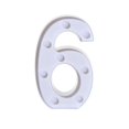 thumbnail image 3 of XZNGL Alphabet LED Digital Lights Light Up White Plastic Digital Standing Hanging 6, 3 of 4