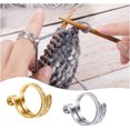 thumbnail image 2 of Daisyyozoid Father's Day Crochet Finger Ring Adjust Crochet Tension Ring Open Yarn Guide Finger Clip Crochet Thimble, 2 of 2
