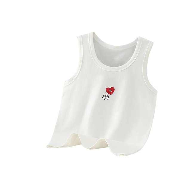 Diufon Débardeurs d'Été pour Garçons et Filles en Coton Doux Sans Manches Col Rond Imprimé Respirant