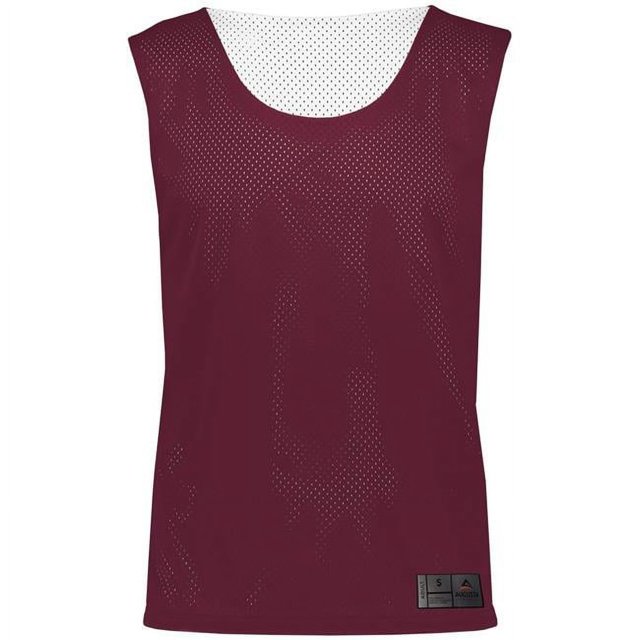 ASI 9717.380.S Adult Mesh Reversible Pinnie Top, Maroon & White - Small
