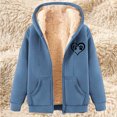thumbnail image 1 of LOVZFMLL Jackets for Women's Fashionable Printed Fleece Hooded Sweatshirt Jacket, 1 of 4
