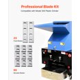 thumbnail image 2 of VEVOR Shredder Blades, Alloy Steel Shredder Machine Blade Kit with 9 Rotating and 2 Fixed Blades, High-Hardness SKD-11 Blade, Compatible with Model 300 Plastic Grinder, 2 of 9