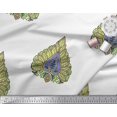 thumbnail image 3 of Soimoi Polyester Crepe Fabric Leaves & Floral Block Print Fabric by Yard 42 Inch Wide, 3 of 3