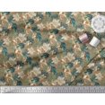 thumbnail image 3 of Soimoi Georgette Viscose Fabric Monstera Leaf & Floral Printed Fabric 1 Yard 42 Inch Wide, 3 of 5