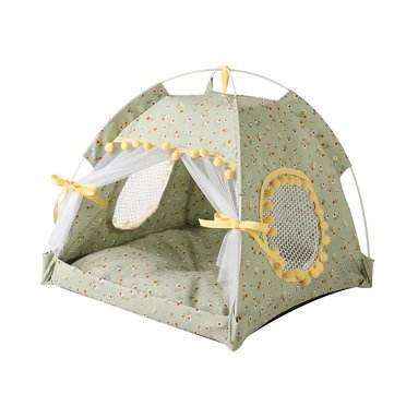 Lit de Tente pour Animaux, Maison de Tente pour Chat Semi Tente pour Chat Nid d'Été pour Animaux Multifonctionnel