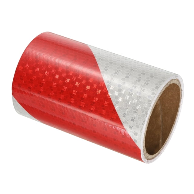 Unique Bargains Reflective Tape, 6 Inch x 10 Ft Waterproof Safety Adhesive Tape for Trailers, Red White