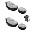 thumbnail image 1 of Intex Ultra Lounge Chair 2/ Cup Holder & Ottoman Set (2 Pack) 120V Air Pump, 1 of 10