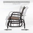thumbnail image 4 of Outsunny Patio Glider, Metal Frame Outdoor Glider Chair, Brown, 4 of 10