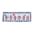 thumbnail image 2 of Independence Day Gnome Kitchen Window Valance Rod Pocket Polyester Curtain for Party and Home Decor, 2 of 6