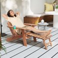 thumbnail image 2 of Costway Chaise Adirondack de Patio Tout Temps en HIPS Chaise Longue avec Repose-Pieds Rétractable Brun, 2 of 9