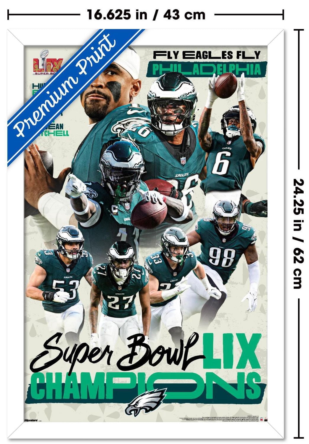 NFL Philadelphia Eagles - Champions du Super Bowl LIX