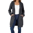 thumbnail image 1 of HAiming Womens over Size Solid Color Long Hoodie Jacket Casual Long Sleeve Drawstring Hooded Sweatshirt, 1 of 9