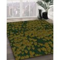 thumbnail image 3 of Ahgly Company Tapis d'Intérieur Rectangulaire Transitionnel Vert Olive Lavable à la Machine, 5 Pieds x 7 Pieds, 3 of 7