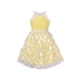 thumbnail image 1 of Robe Fille Jaune Papillon Dimensionnel Robe Licou Fête 8 Ans, 1 of 6