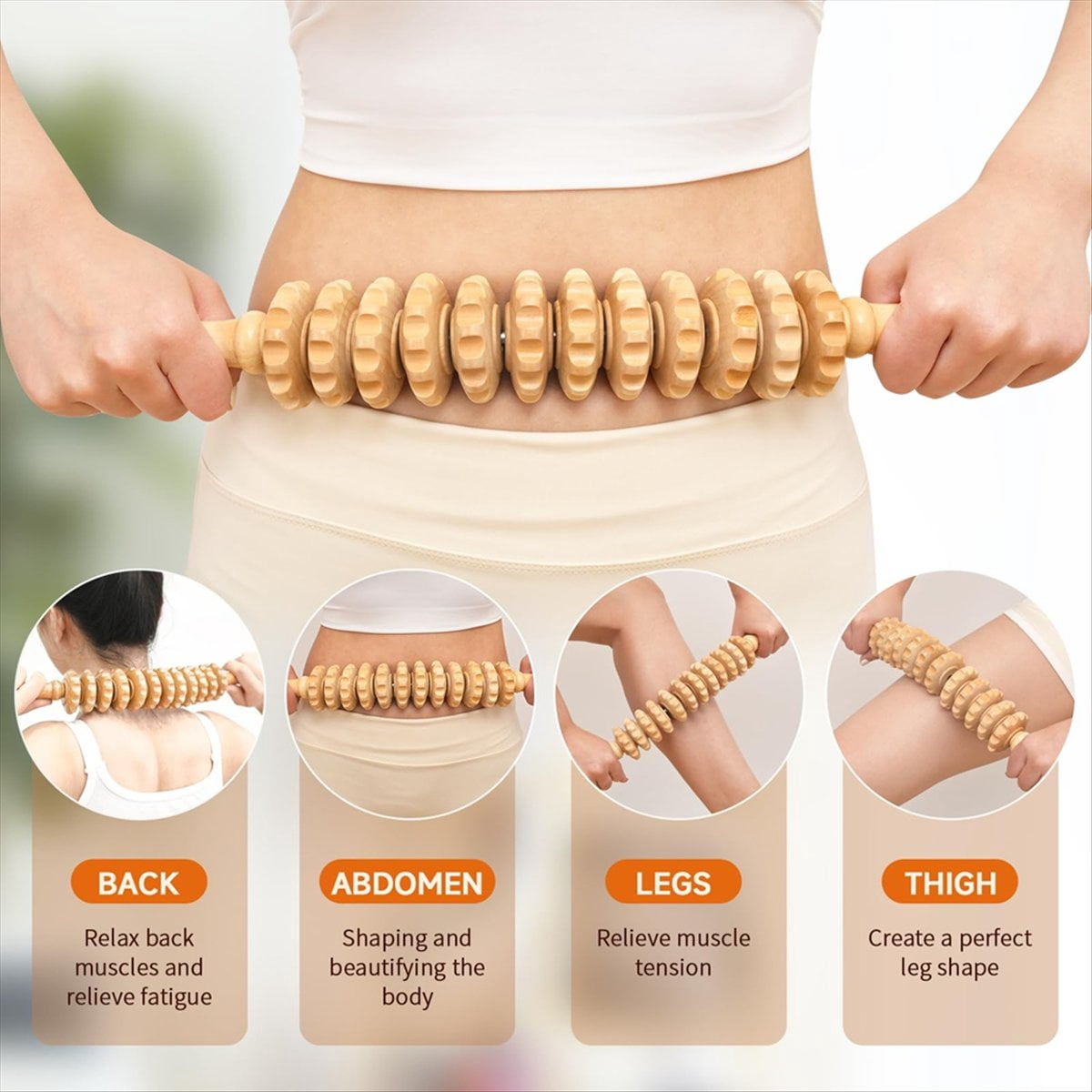 Wood Therapy Massage Tools Lymphatic Drainage Massager Wood Therapy Kit Wooden Gua Sha Massager Body Sculpting Tools