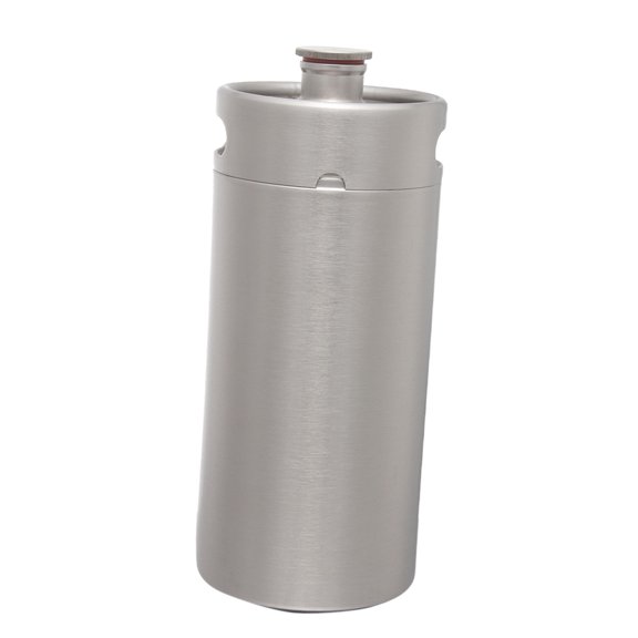 veasfak Petit Fût en Acier Inoxydable pour Brassage de Bière 3,6 L