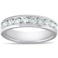 thumbnail image 1 of G/VS 1ct Lab Grown Diamond Wedding Ring Platinum Channel Set Eco Friendly, 1 of 2