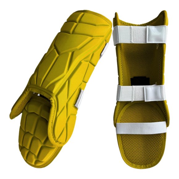 Almencla Baseball Batter Leg Guards, Shin Guards Teenager Compact Comfortable Versatile Equipment Protector Shin Protection Adjustable Yellow