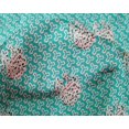 thumbnail image 5 of oneOone Silk Tabby Turquoise Blue Fabric Abstract Block Sewing Material Print Fabric By The Yard 42 Inch Wide, 5 of 5