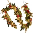 thumbnail image 1 of Yhmxh Artificial Christmas Swag Prelit Christmas Wreaths With LED String Light Christmas Wreath Pre-installed Christmas Wreath With LED Lights String Christmas Mailbo Christmas Party Decor, 1 of 3