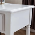 thumbnail image 4 of Leick Home Coastal Notions Table de Nuit en Bois Orchidée, Blanc, 4 of 11