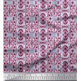 thumbnail image 1 of Soimoi Rayon Fabric Damask Ethnic Print Sewing Fabric Yard 56 Inch Wide, 1 of 3
