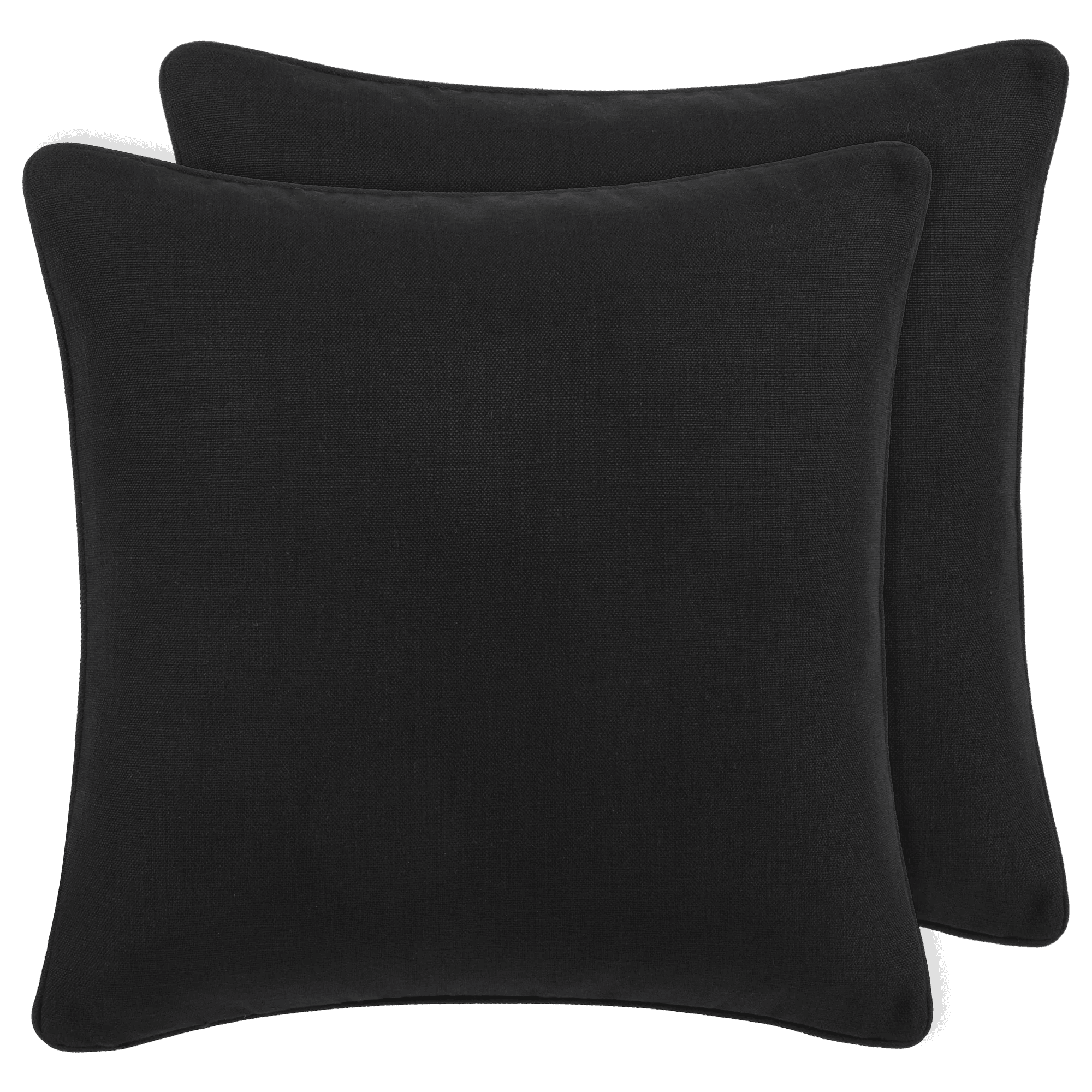 Bouclair Black Set of 2 Yulan Outdoor Decorative Pillows 18x18 in (46x46 cm)