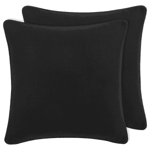 Bouclair Black Set of 2 Yulan Outdoor Decorative Pillows 18x18 in (46x46 cm)